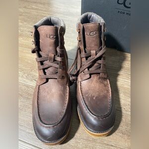 UGG Merrick Brown Stout Leather Boots Mens Size 10 - NIB